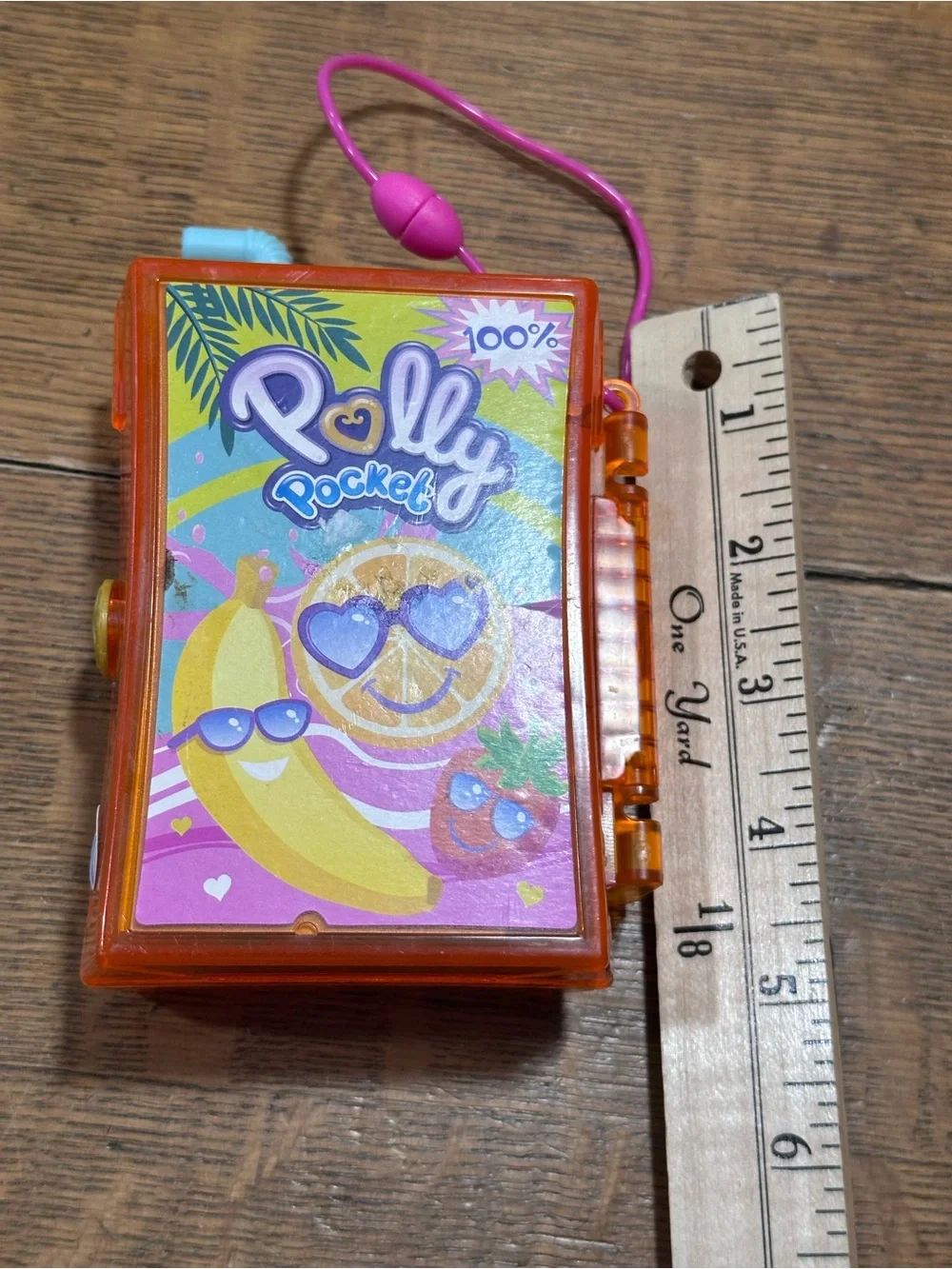 Polly Pocket Orange Mini Playset Case - Colorful Fruit Design
